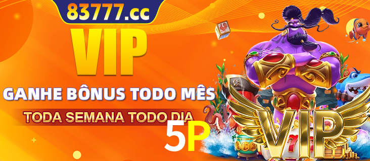 Banner promocional do 5P oferecendo 100% de recompensas adicionais contínuas para quem fizer o login diário (Daily sign-in), com um mascote de coelho.